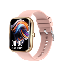 ak58 smartwatch pink silicone strap