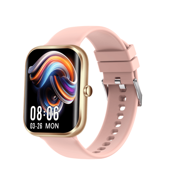 ak58 smartwatch pink silicone strap